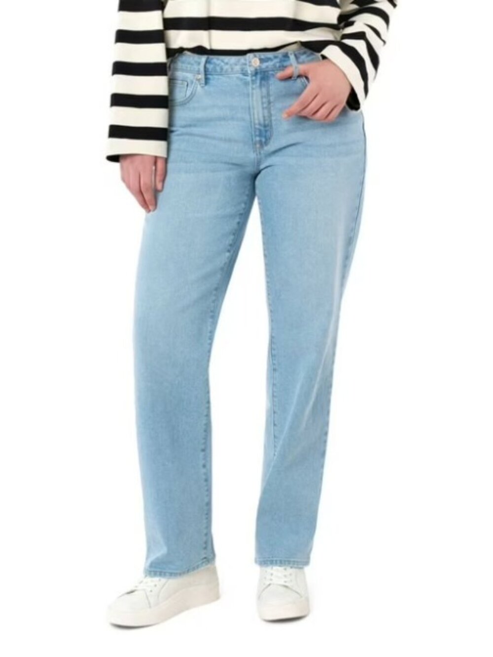 Seven7 Women's Loose Straight Jean-Size 14- Light Wash-NWT